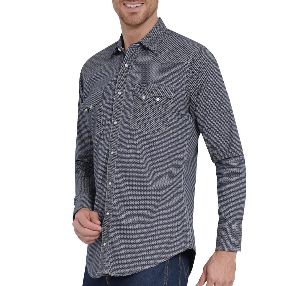 Foto 6 pulgar | Camisa Vaquera Wrangler Slim Fit Manga Larga 407 Azul Marino