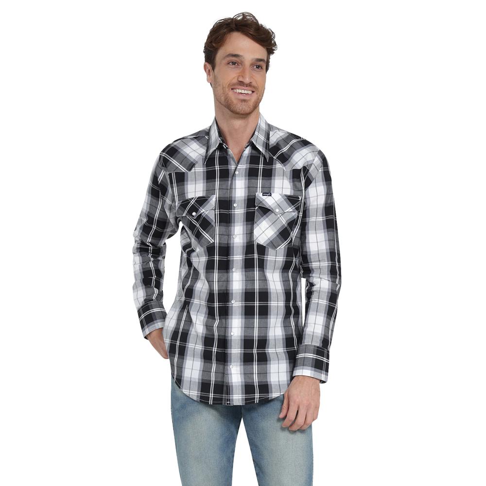 Foto 2 pulgar | Camisa Vaquera Wrangler Regular Fit Manga Larga 413 Negro