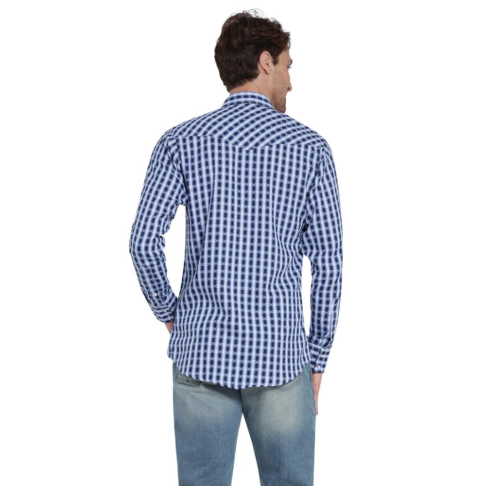 Foto 3 pulgar | Camisa Vaquera Wrangler Slim Fit Manga Larga Azul para Hombre