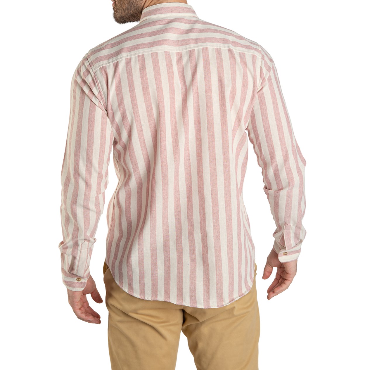 Foto 7 | Camisa CHB Chili Beans Clothing Co. Kurt a Rayas Rosas para Hombre