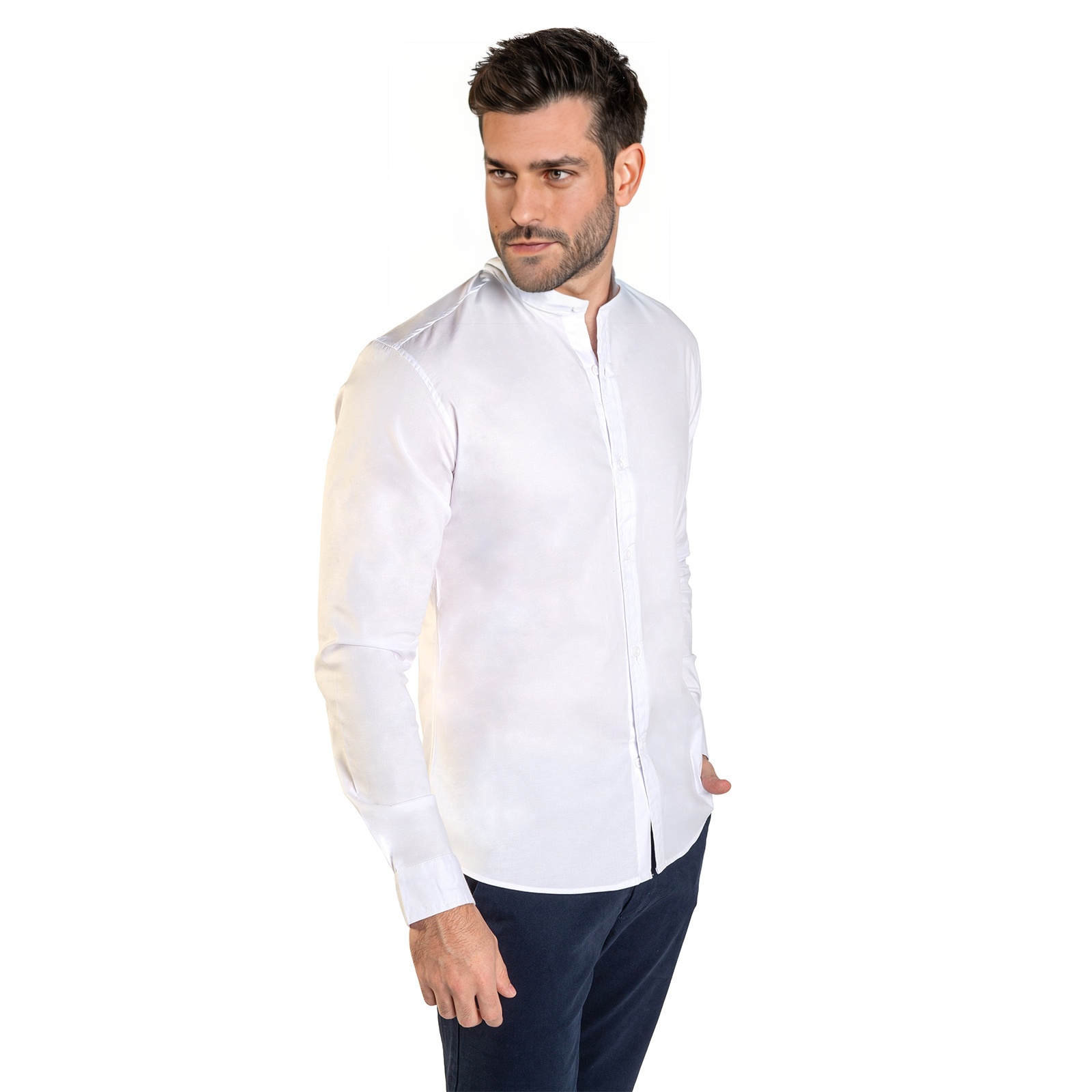 Foto 5 pulgar | Camisa CHB Chili Beans Clothing Co. Bastretch Blanca para Hombre