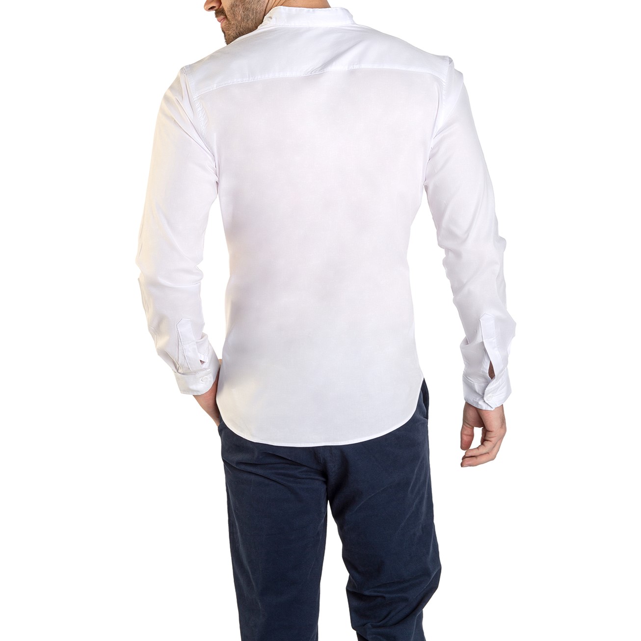 Foto 6 pulgar | Camisa CHB Chili Beans Clothing Co. Bastretch Blanca para Hombre