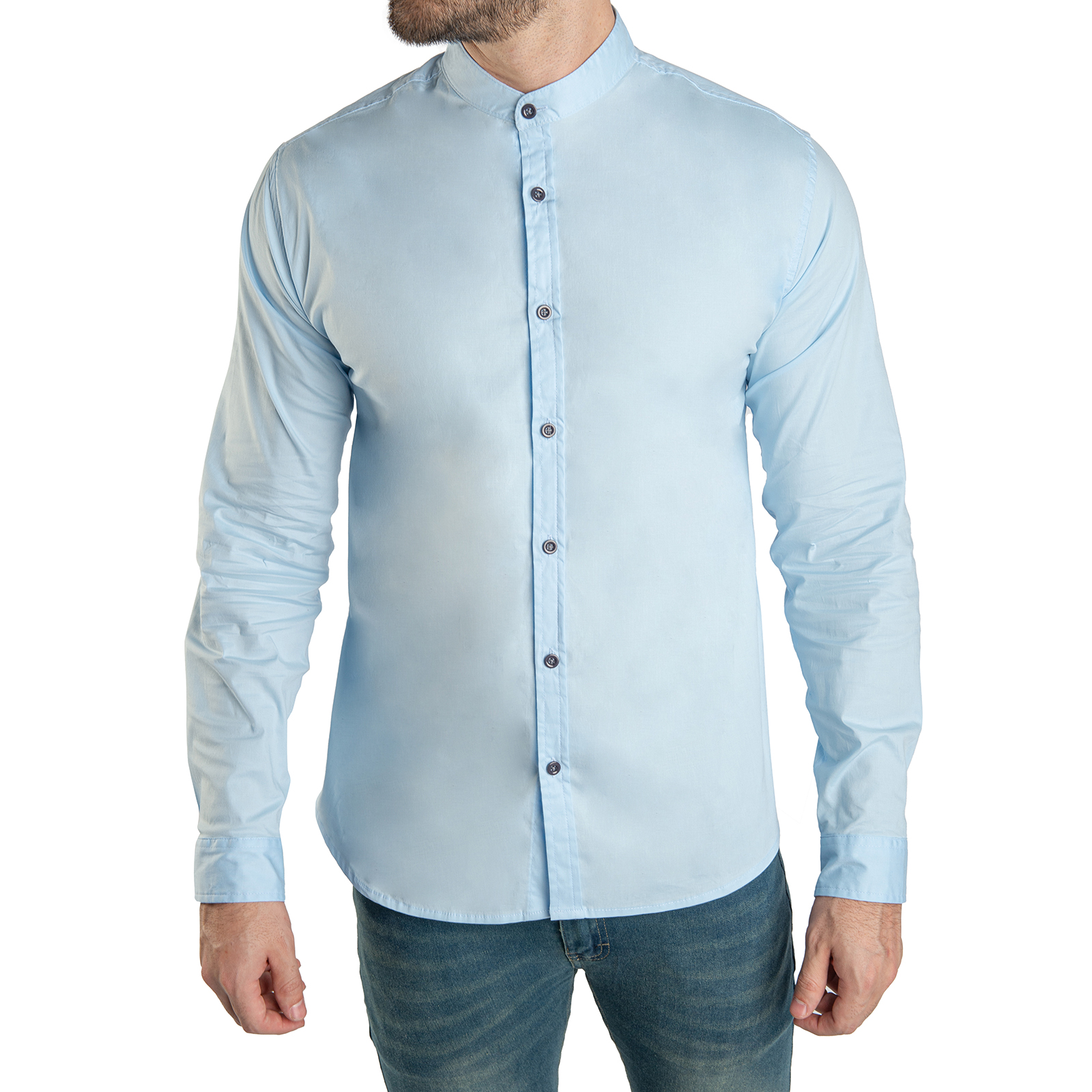 Foto 4 pulgar | Camisa CHB Chili Beans Clothing Co. Bastretch Azul Cielo para Hombre