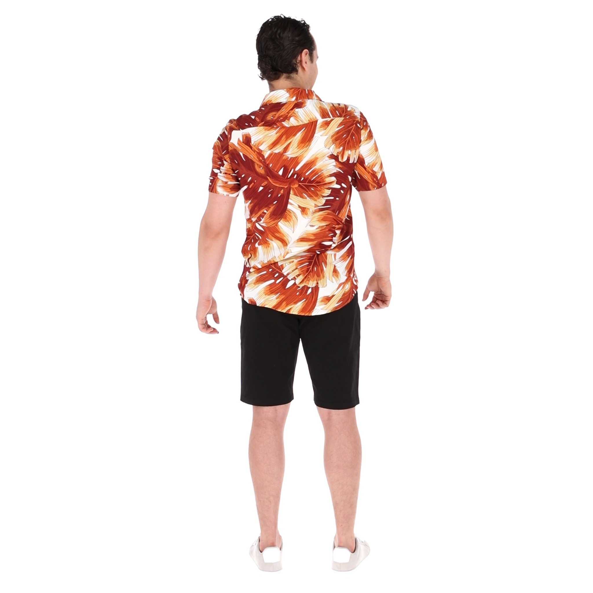 Foto 3 pulgar | Camisa Hawaiana Chb Chili Beans Clothing Co. Aloha Color Naranja