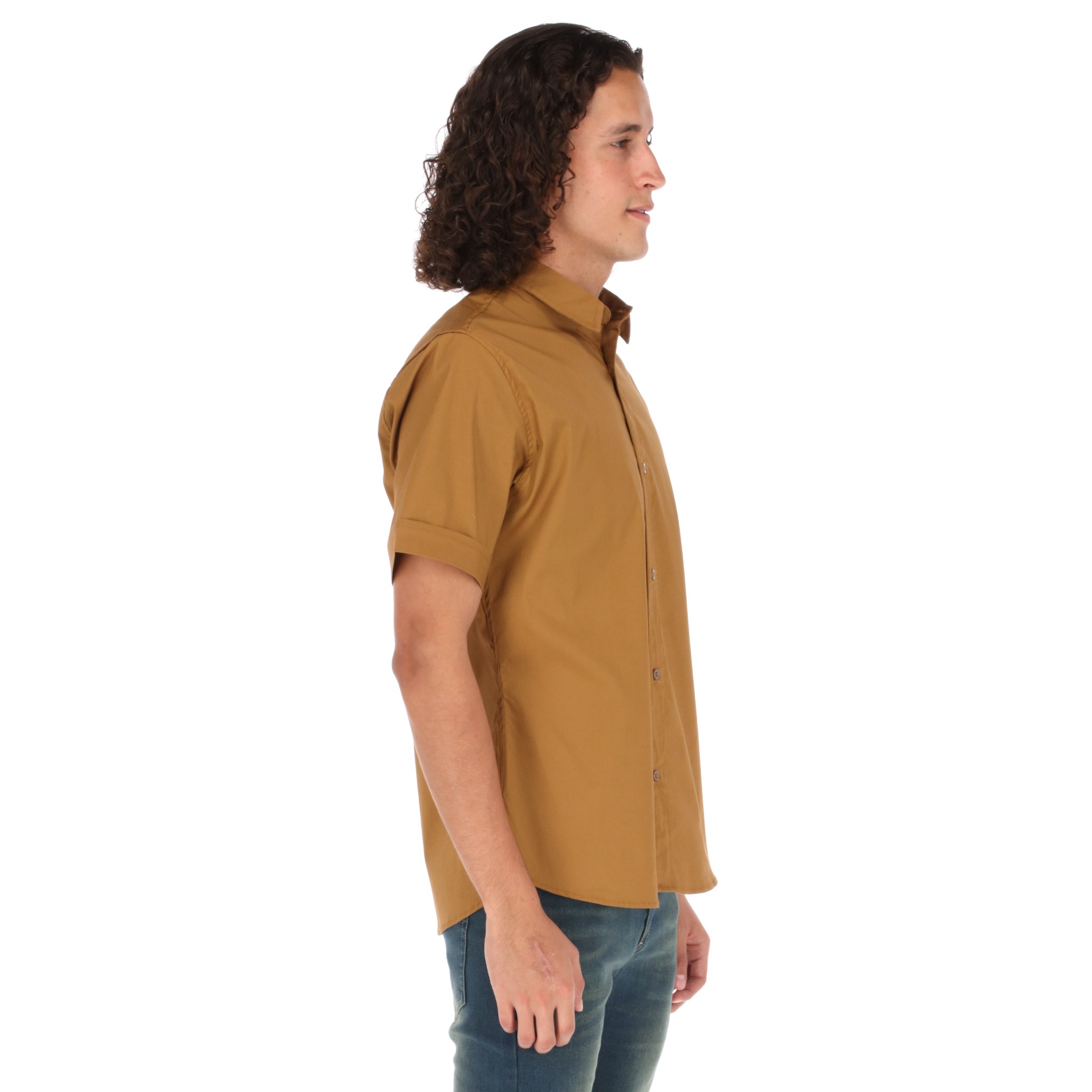 Foto 3 pulgar | Camisa Manga Corta Stretch Chb Chili Beans Clothing Co. Camibast Color Ocre