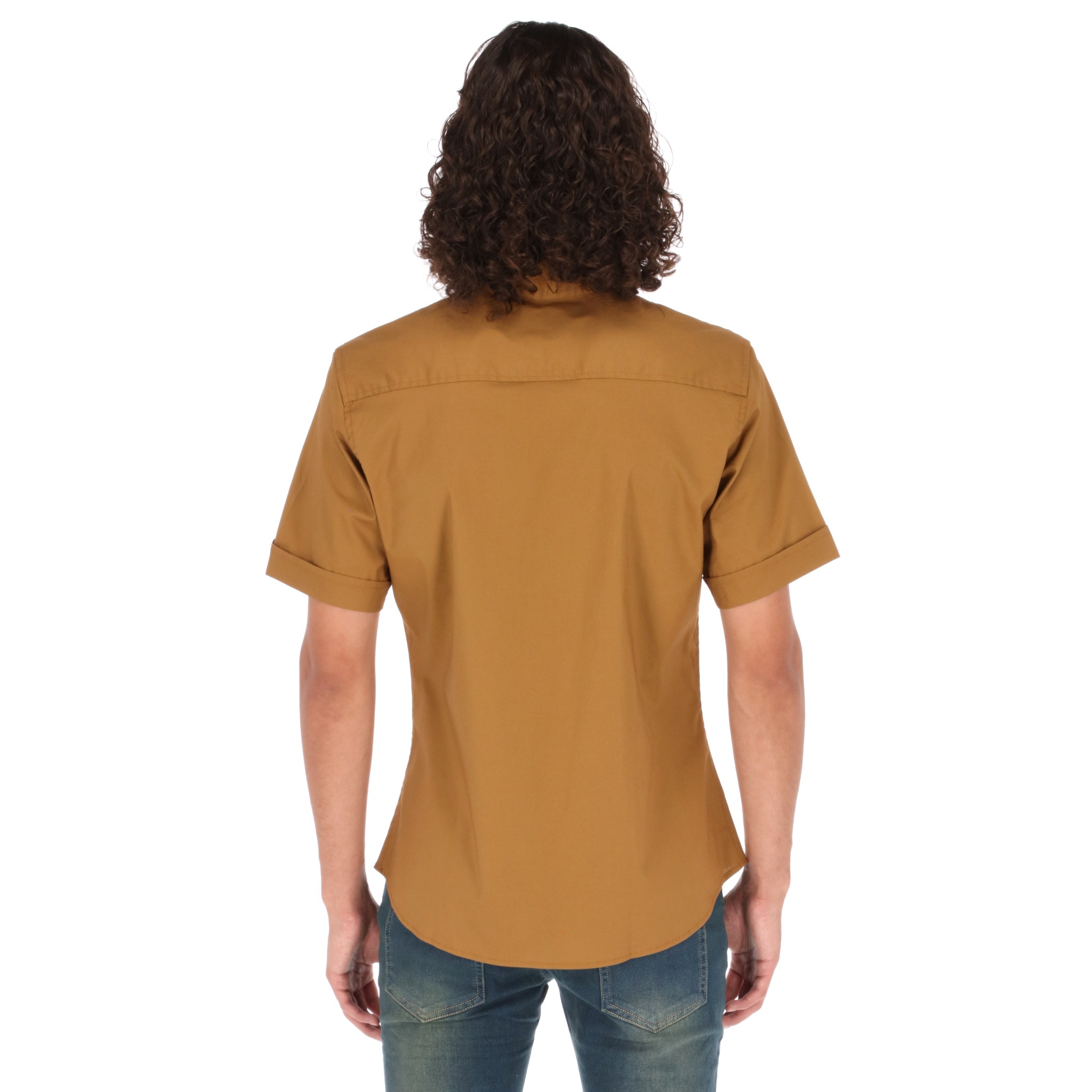 Foto 4 pulgar | Camisa Manga Corta Stretch Chb Chili Beans Clothing Co. Camibast Color Ocre