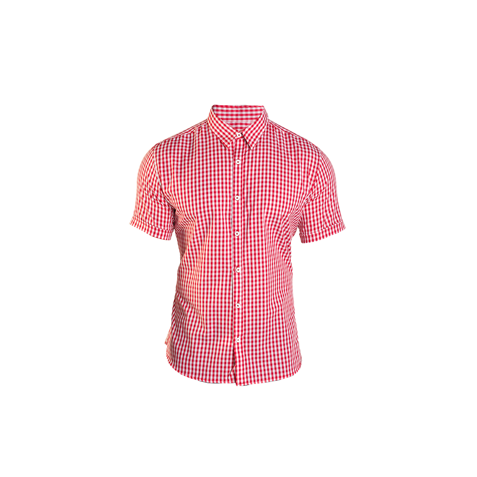 Camisa Manga Corta Cuadriculada Chb Chili Beans Clothing Co. Masc Color Rojo