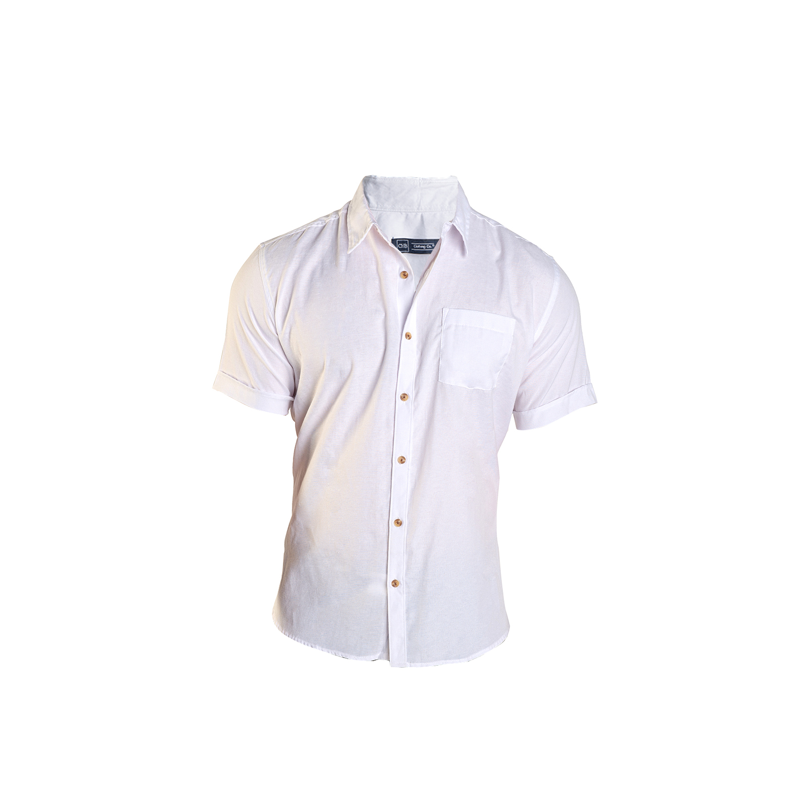 Camisa Manga Corta Con Bolsillo Chb Chili Beans Clothing Co. Bluesky Color Blanco