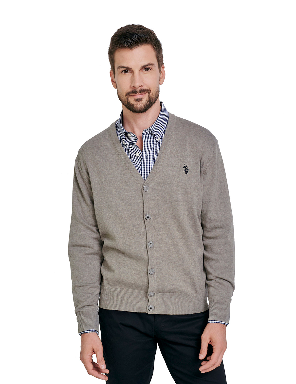 Suéter con Botones Us Polo Assn color Gris para Hombre