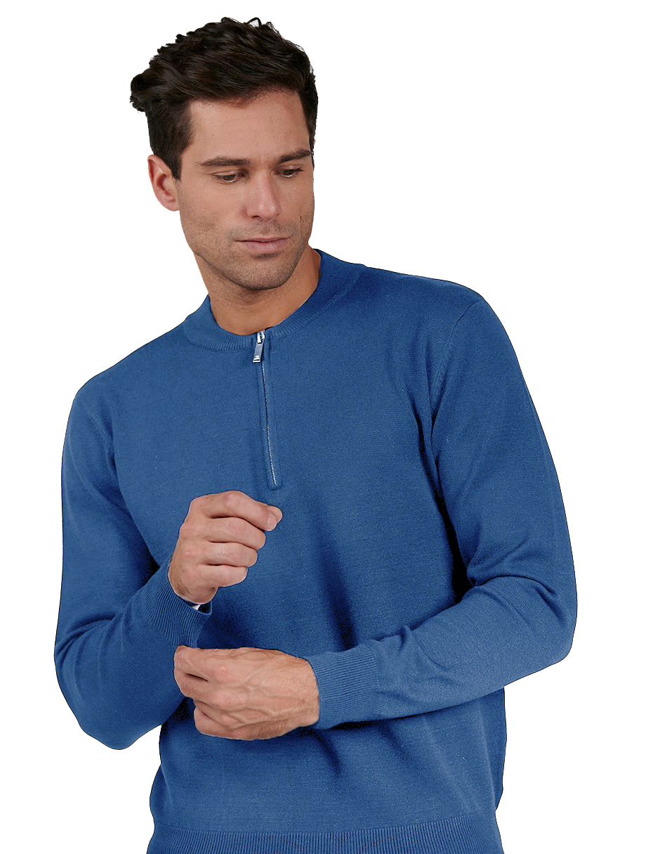 Foto 2 | Suéter Casual Generra 228802 color Azul para Hombre