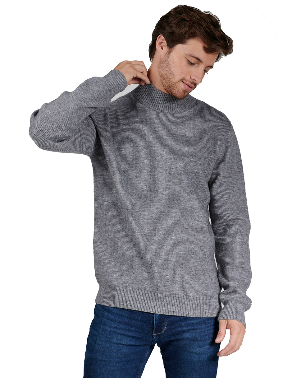 Foto 1 | Suéter Casual Generra 228801 color Gris para Hombre