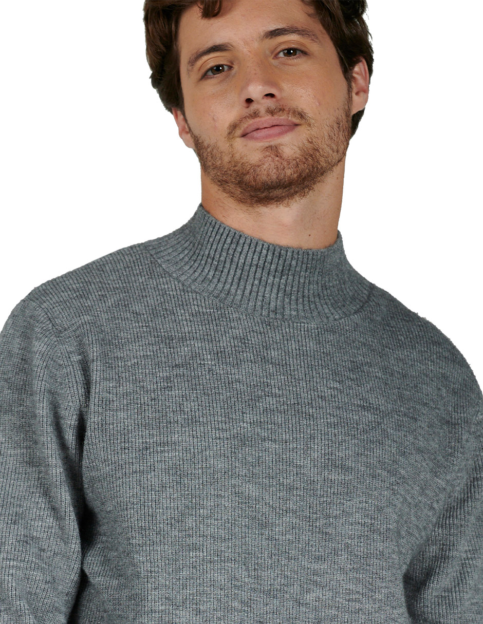 Foto 2 | Suéter Casual Generra 228801 color Gris para Hombre