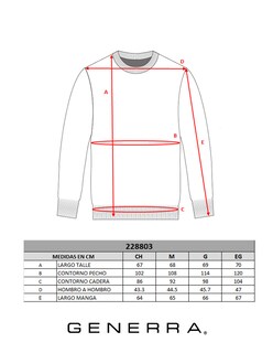 Foto 5 | Suéter Casual Generra 228803 color Marrón para Hombre