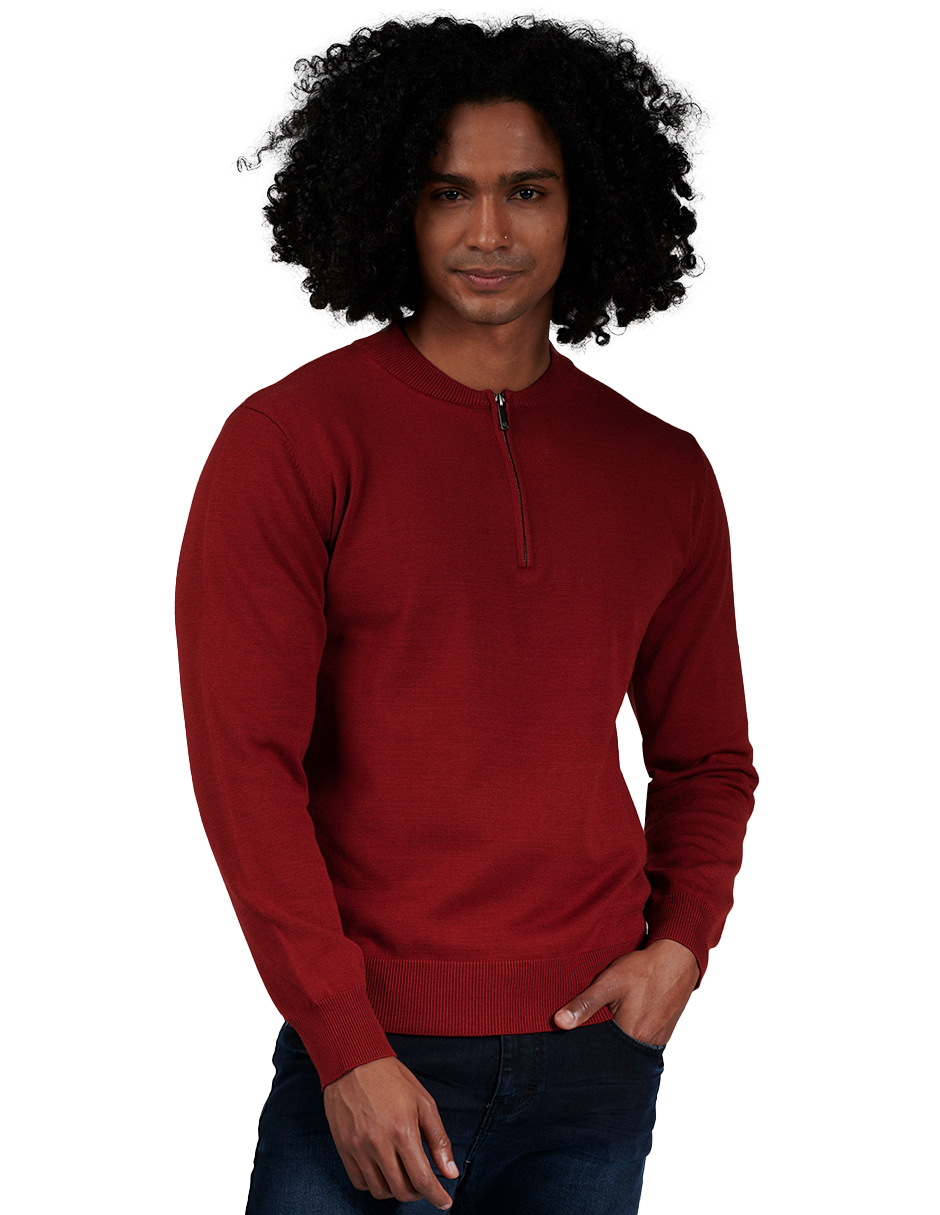 Foto 2 pulgar | Suéter Casual Generra 228802 color Rojo para Hombre