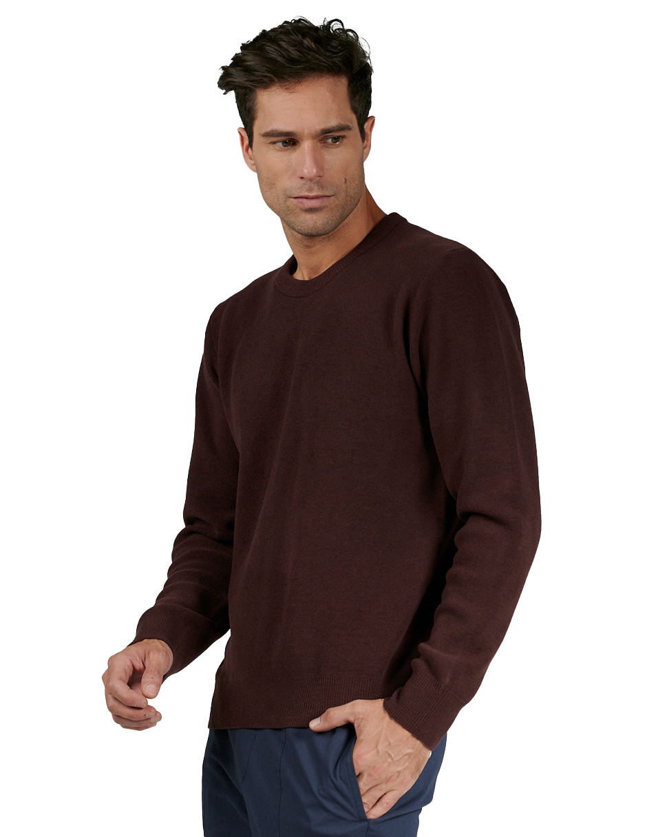 Foto 2 | Suéter Casual Generra 228803 color Vino para Hombre