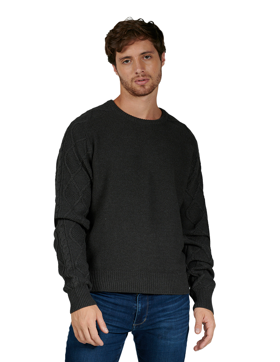Foto 1 | Suéter Casual Generra 228804 color Gris para Hombre