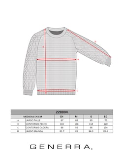 Foto 6 | Suéter Casual Generra 228804 color Gris para Hombre