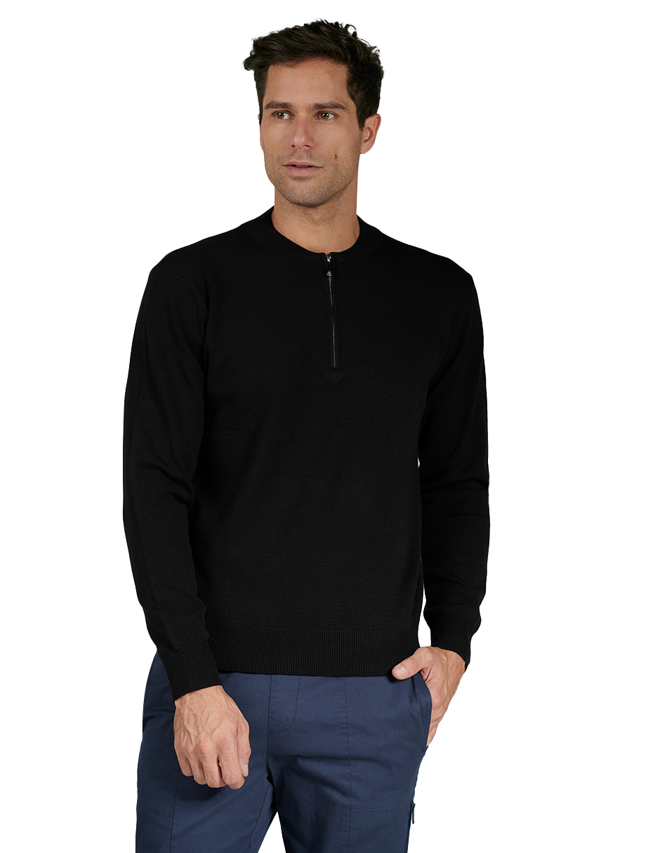 Suéter Casual Generra 228802 color Negro para Hombre