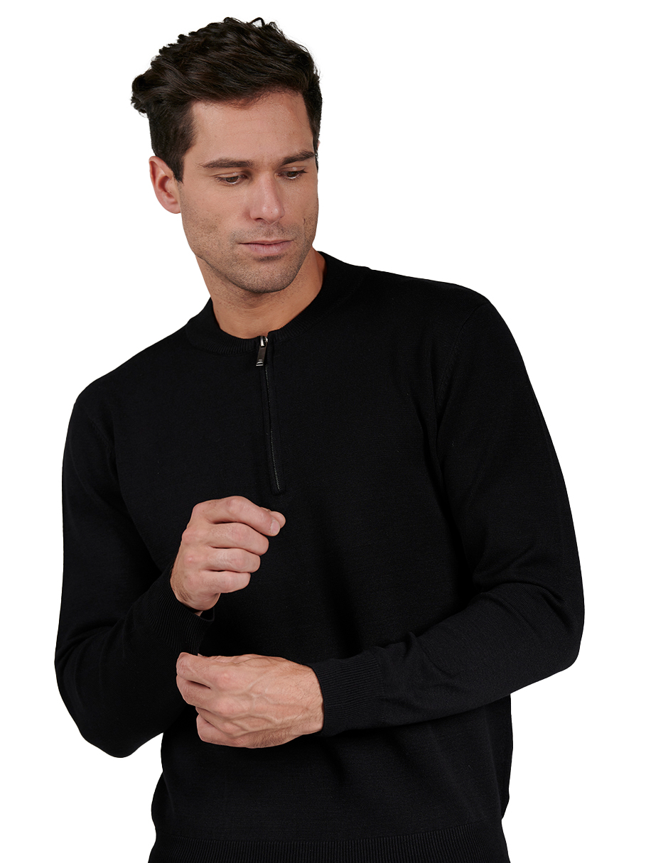 Foto 2 | Suéter Casual Generra 228802 color Negro para Hombre