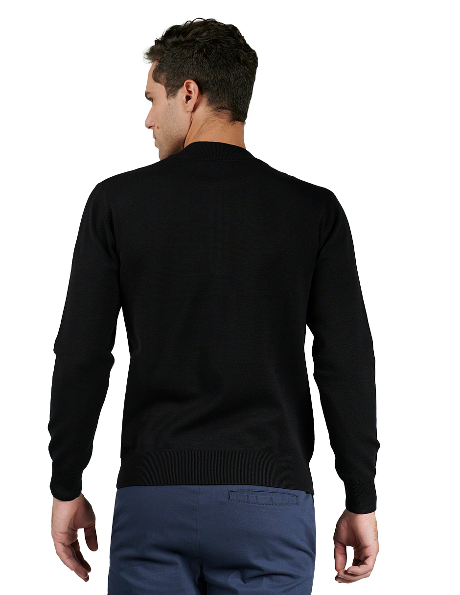 Foto 3 | Suéter Casual Generra 228802 color Negro para Hombre