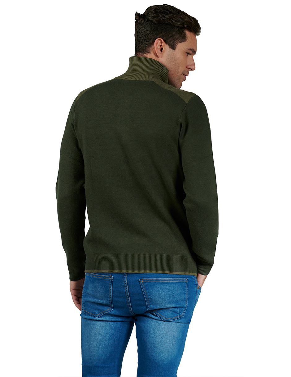 Foto 3 | Suéter Casual Generra 228810 color Verde para Hombre