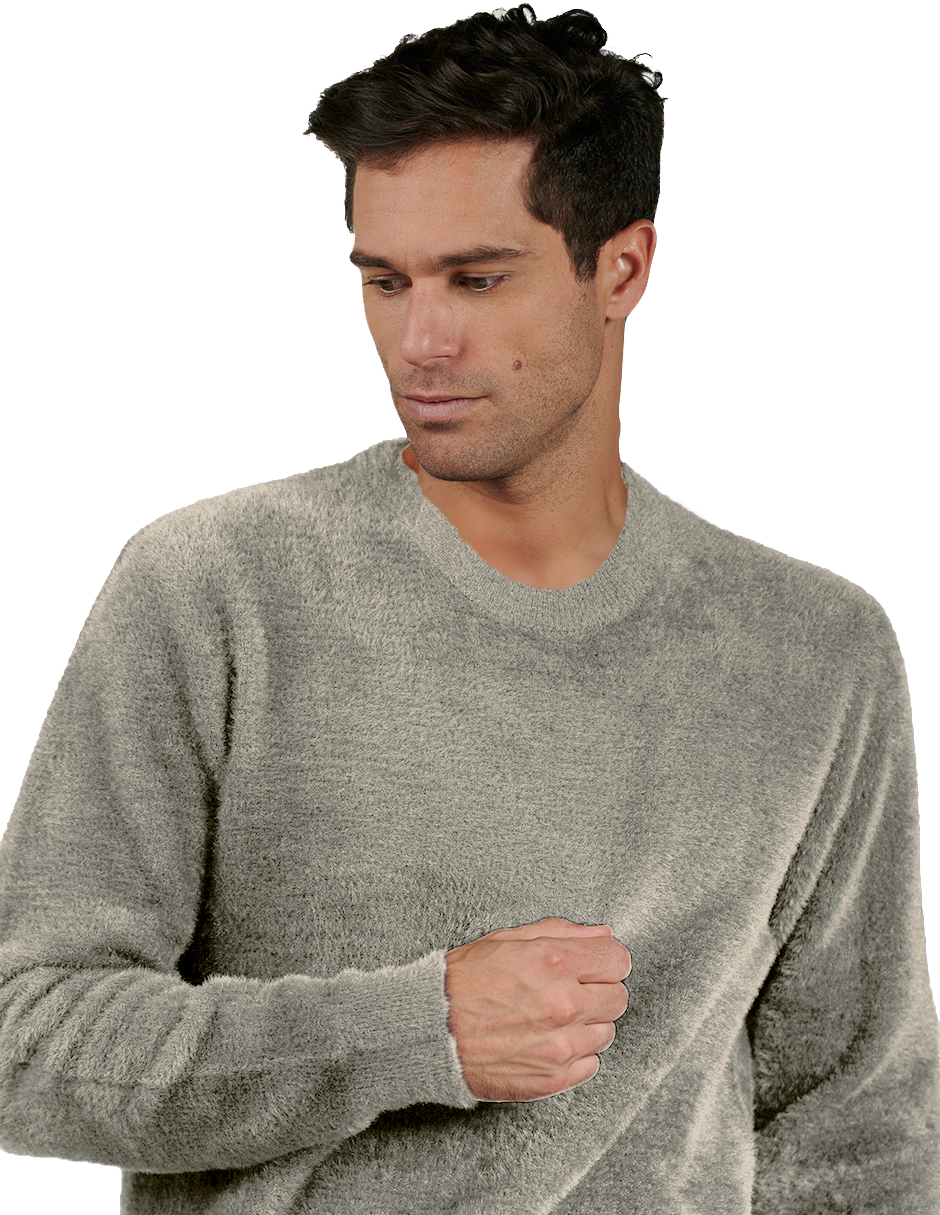 Foto 3 pulgar | Suéter Casual Generra 228815 color Beige para Hombre