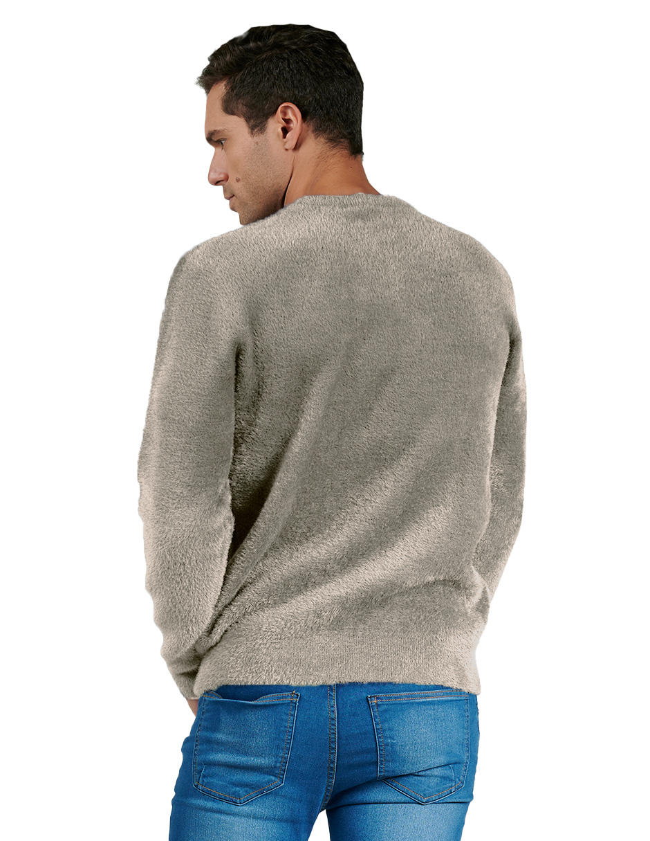 Foto 4 pulgar | Suéter Casual Generra 228815 color Beige para Hombre