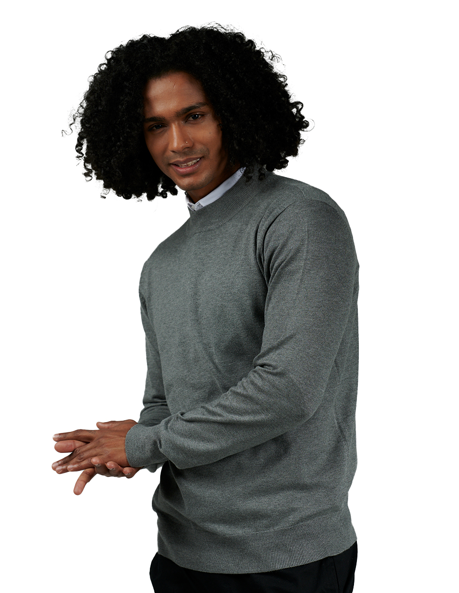 Foto 3 pulgar | Suéter Casual Generra 228818 color Gris para Hombre
