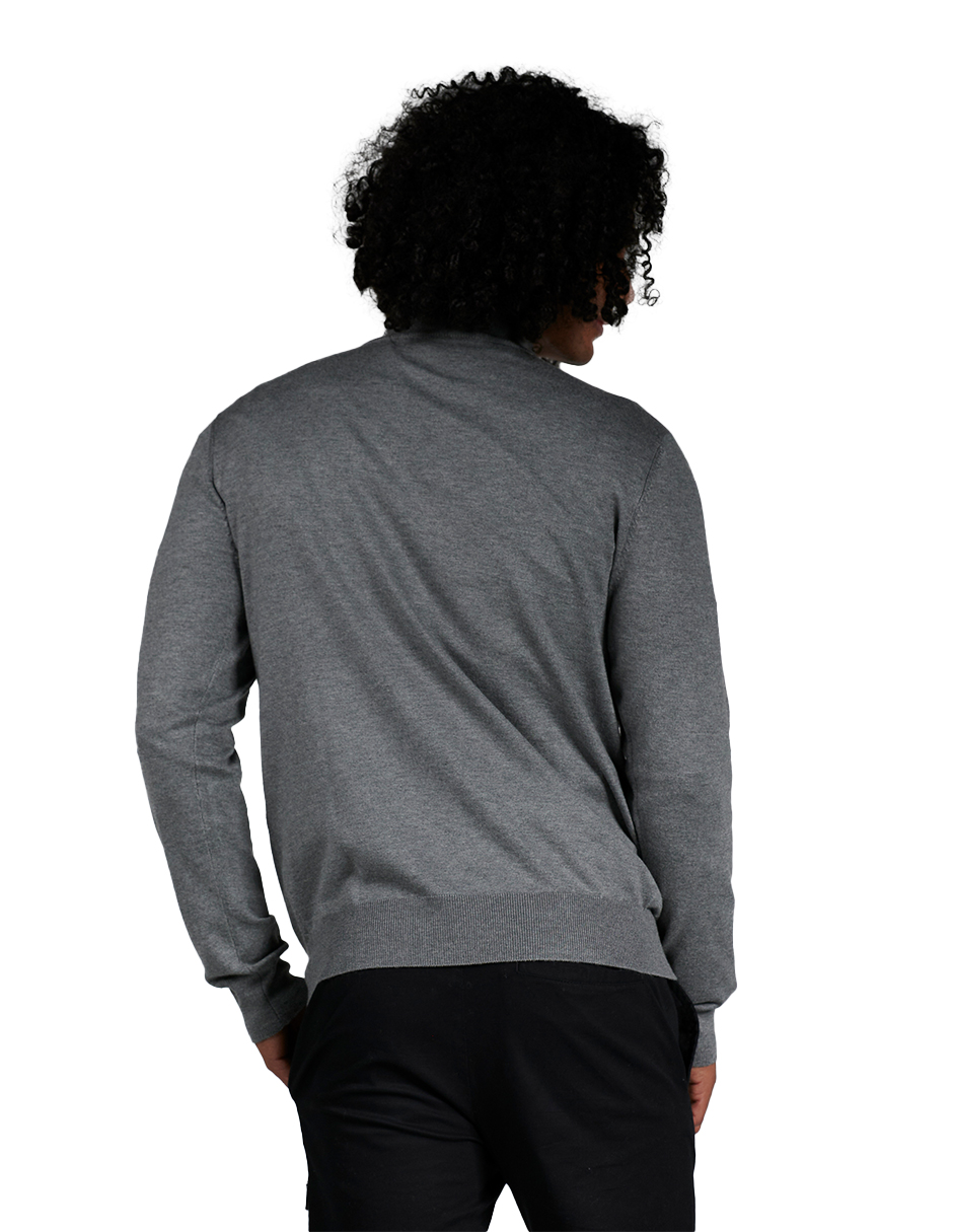 Foto 4 pulgar | Suéter Casual Generra 228818 color Gris para Hombre