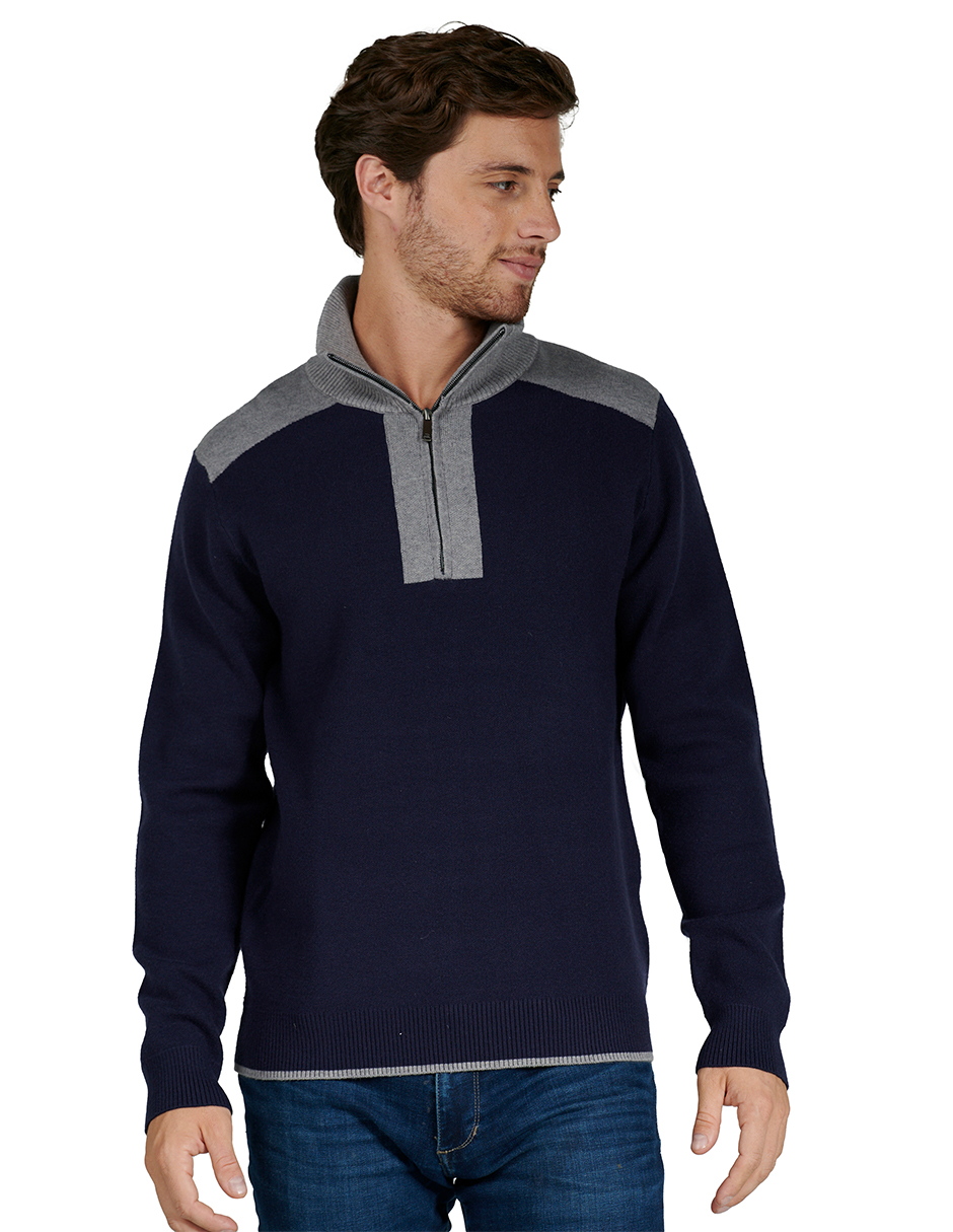 Suéter Casual Generra 228810 color Azul para Hombre