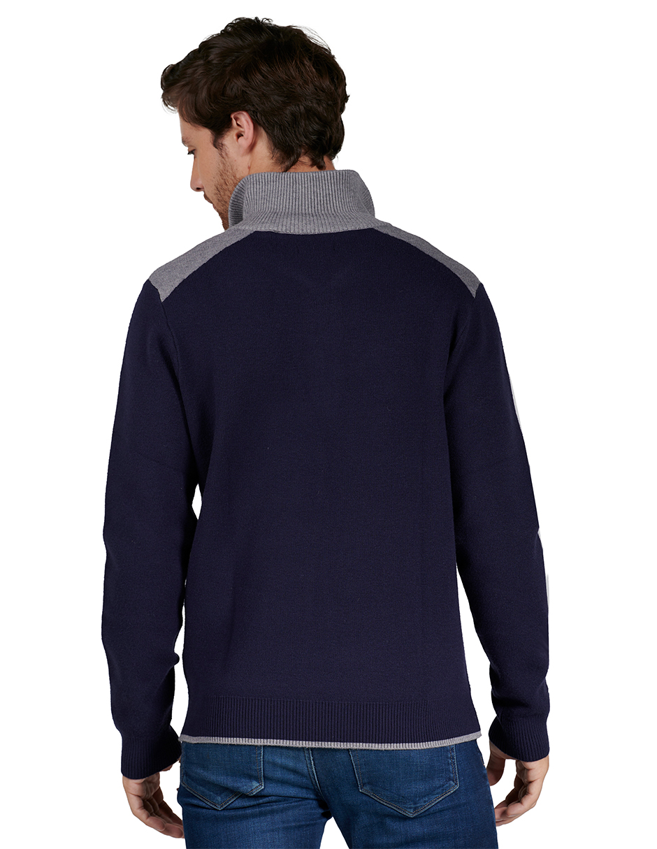 Foto 4 | Suéter Casual Generra 228810 color Azul para Hombre