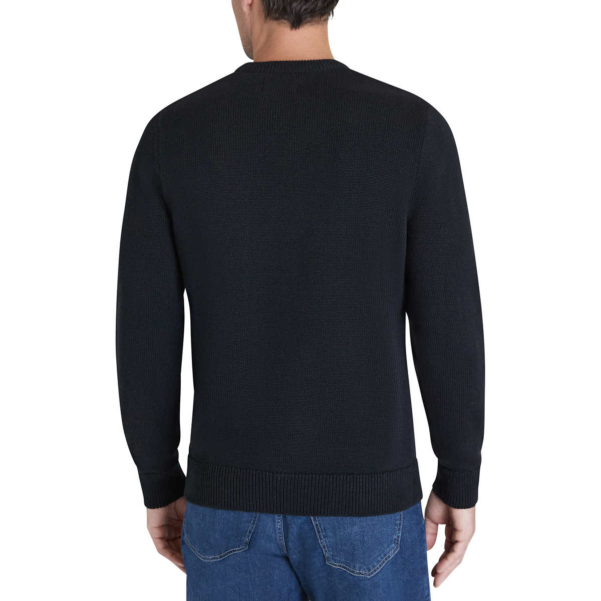 Foto 2 | Suéter Chaps Casual Cuello Redondo Clásico Negro para Hombre