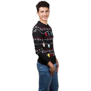 Foto 3 | Ugly Sweater Rev Suéter Navideño De Focos Navideños Color Negro Para Navidad