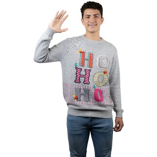 Foto 1 | Ugly Sweater Rev Suéter Navideño ¡ho Ho Ho! Color Gris Para Navidad