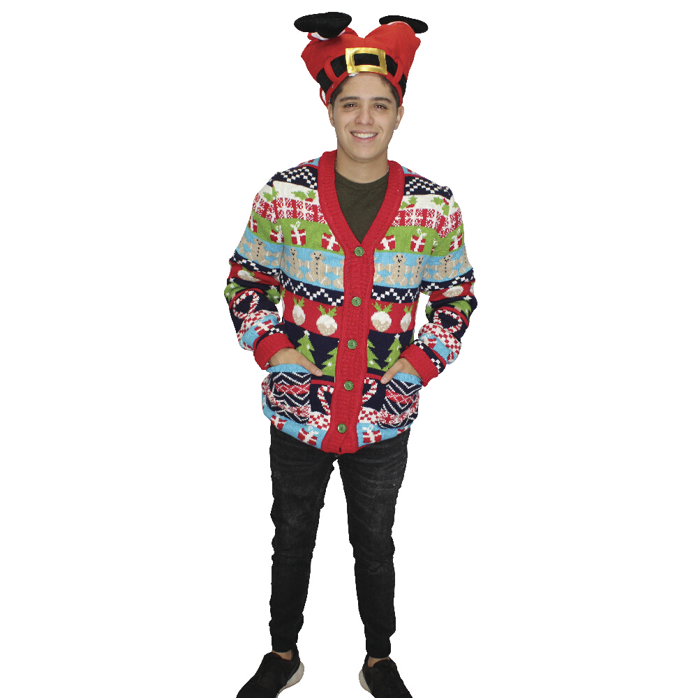 Ugly Sweater Rev Suéter Navideño Diseño Divertido Multicolor Para Navidad