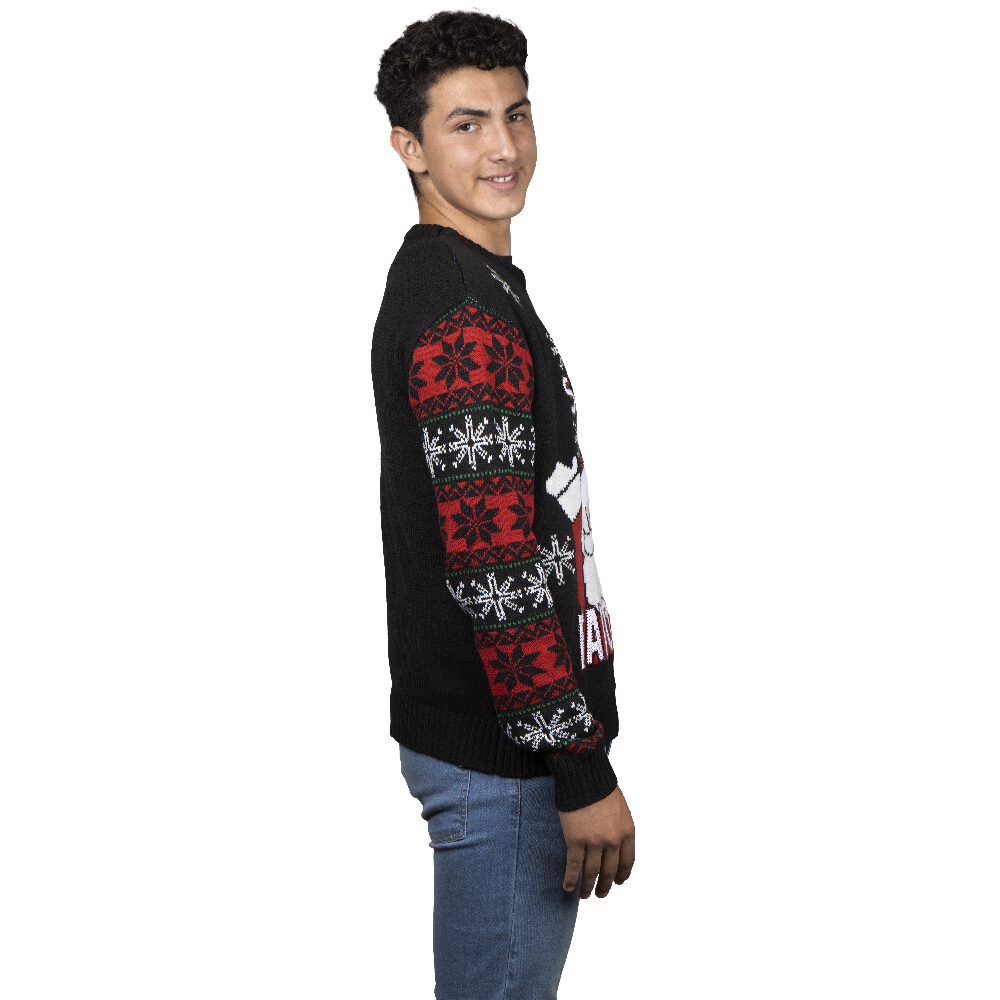 Foto 4 | Ugly Sweater Rev Suéter Navideño De Santa Claus Color Negro Para Navidad