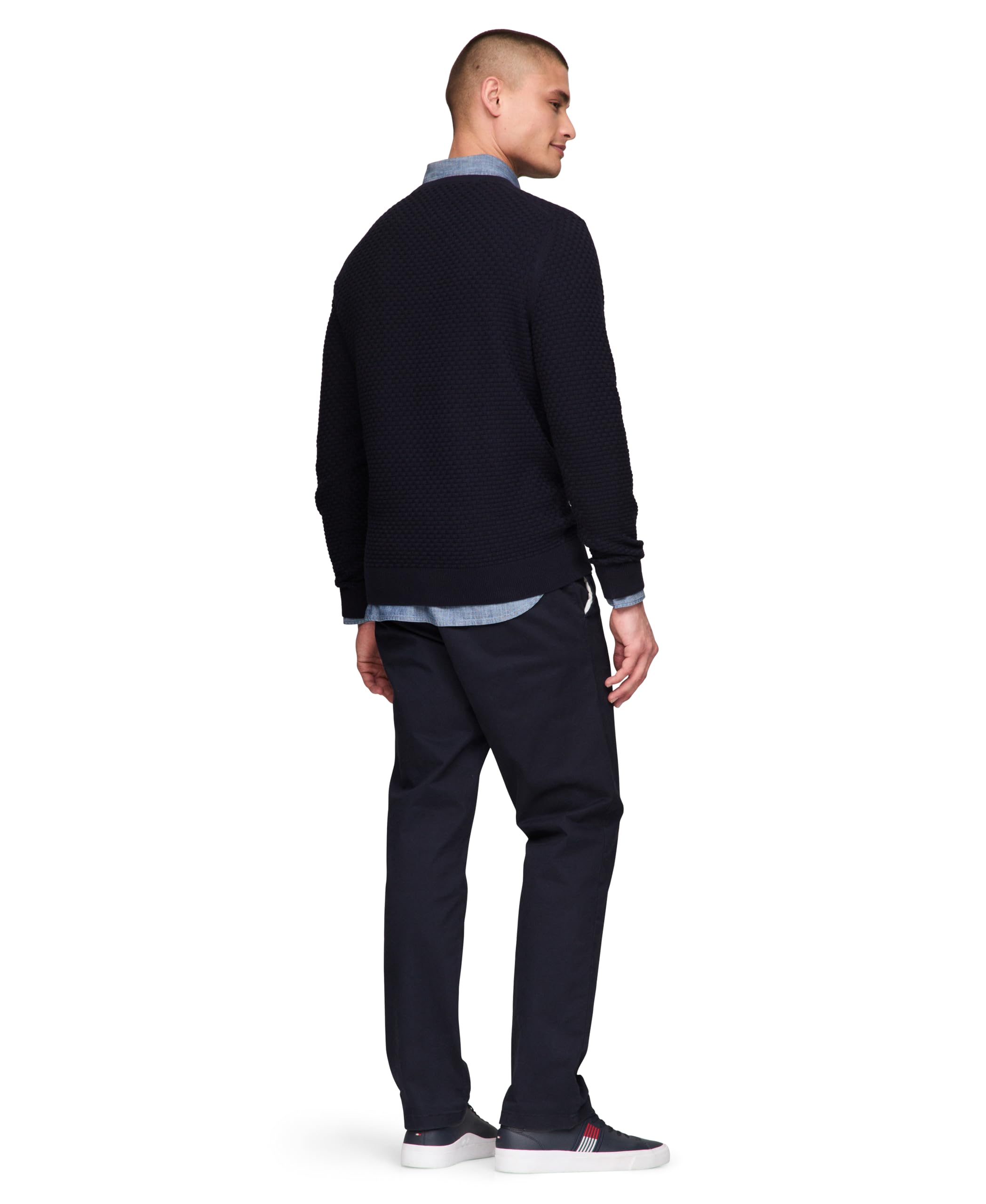 Foto 4 pulgar | Jersey Tommy Hilfiger Con Cuello Redondo Estructurado 9gg Para Hombre - Venta Internacional.