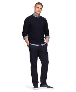 Foto 4 | Jersey Tommy Hilfiger Con Cuello Redondo Estructurado 9gg Para Hombre - Venta Internacional.