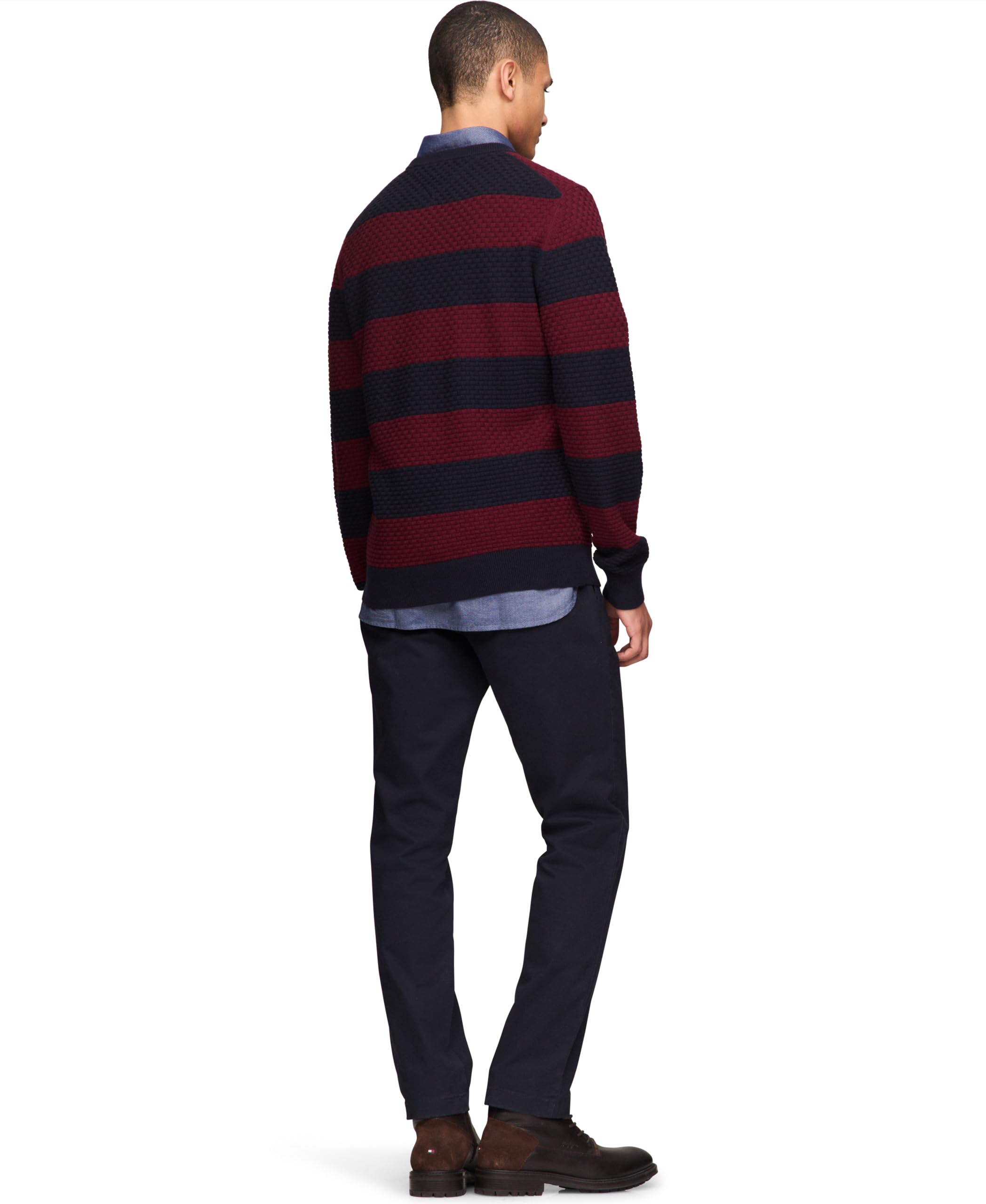 Foto 4 pulgar | Jersey Tommy Hilfiger Con Cuello Redondo Estructurado 9gg Para Hombre - Venta Internacional.