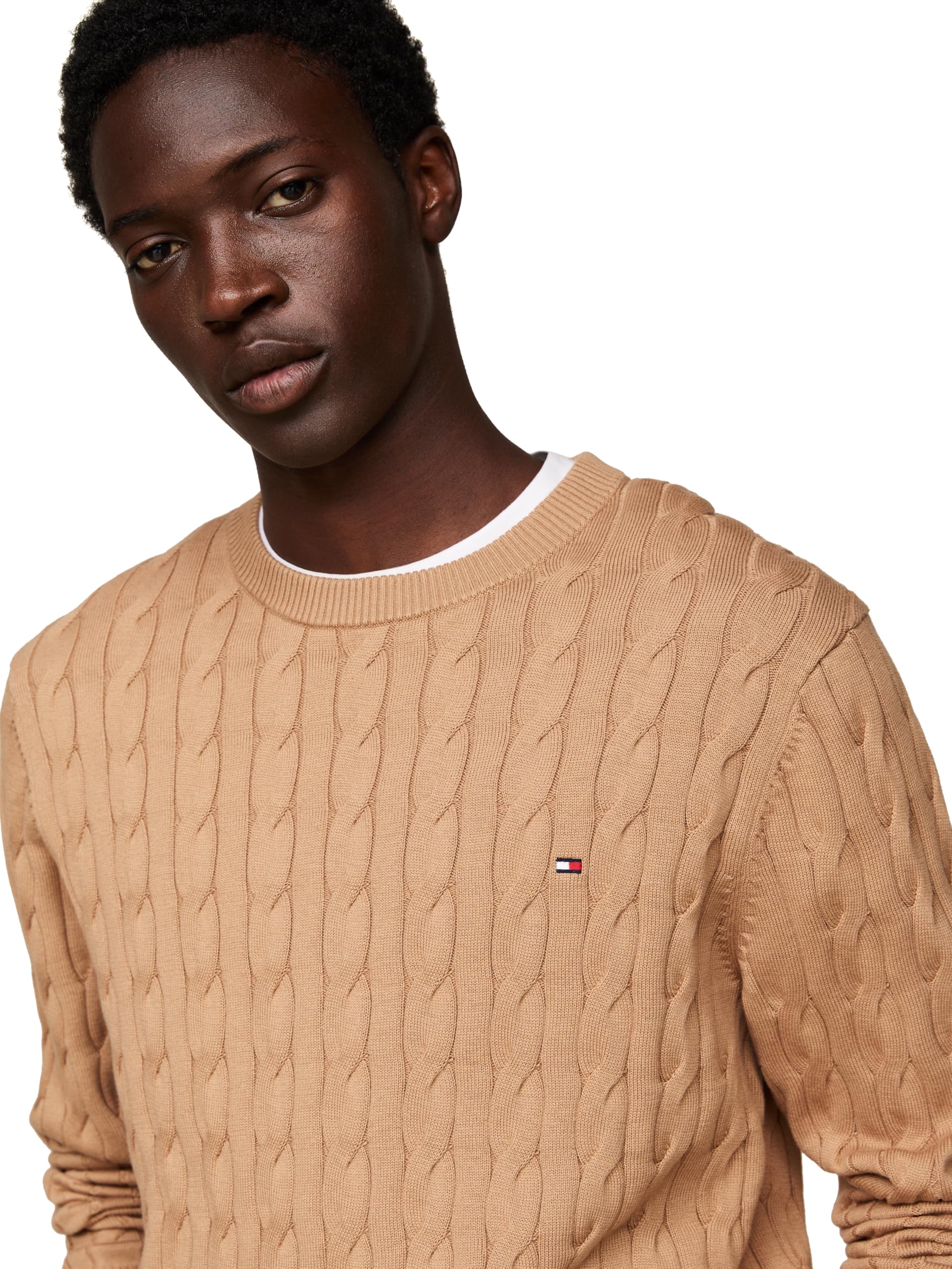 Foto 2 | Jersey Tommy Hilfiger De Algodón Con Cuello Redondo Para Hombre - Venta Internacional.