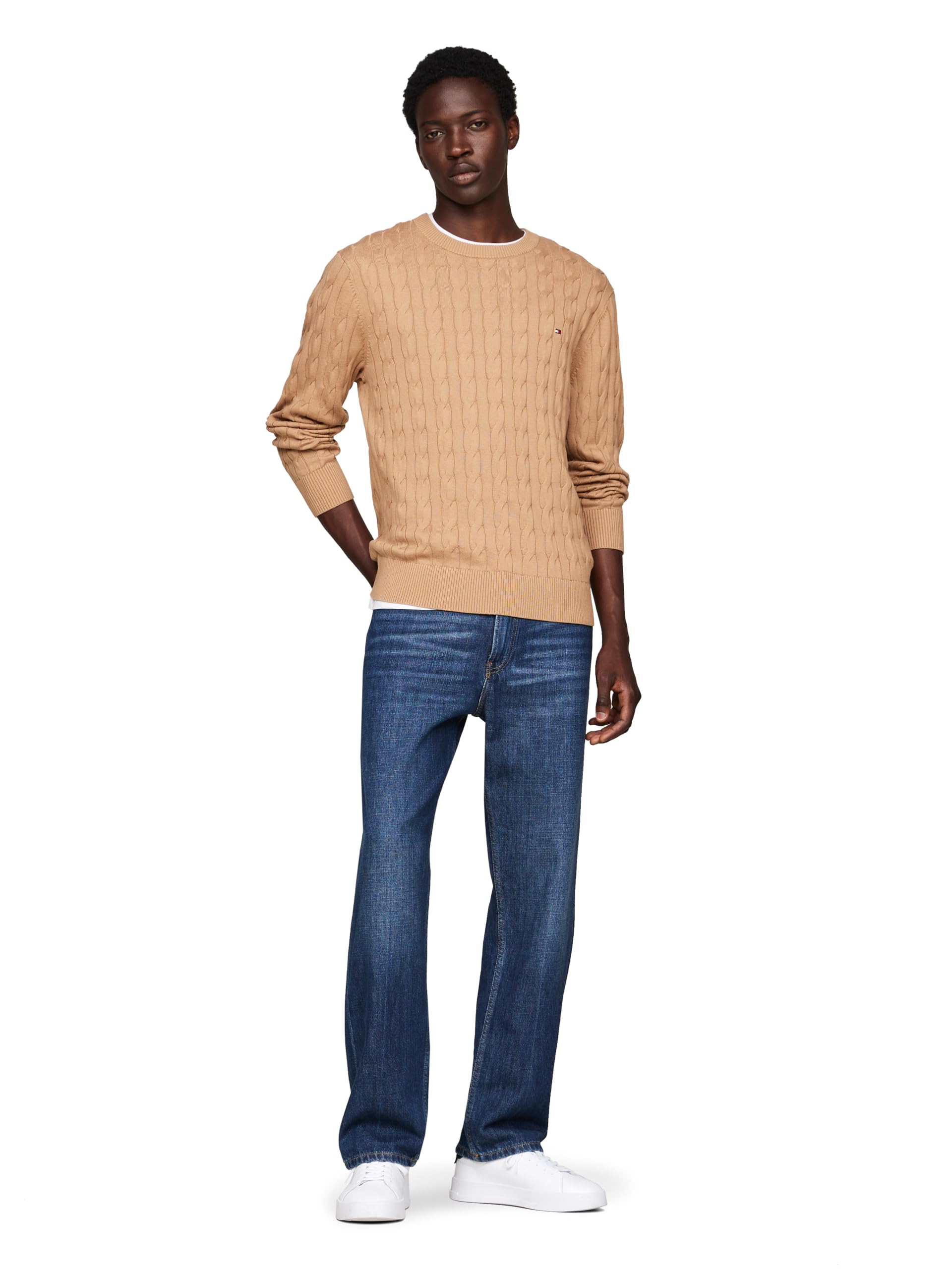 Foto 5 pulgar | Jersey Tommy Hilfiger De Algodón Con Cuello Redondo Para Hombre - Venta Internacional.