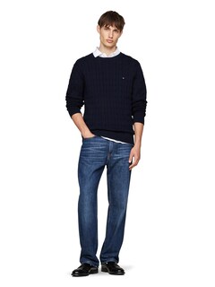 Foto 4 | Jersey Tommy Hilfiger De Algodón Con Cuello Redondo Para Hombre - Venta Internacional.