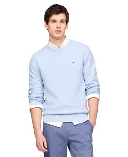 Foto 1 | Jersey Tommy Hilfiger De Algodón Con Cuello Redondo Estructurado 9gg Para Hombre - Venta Internacional.