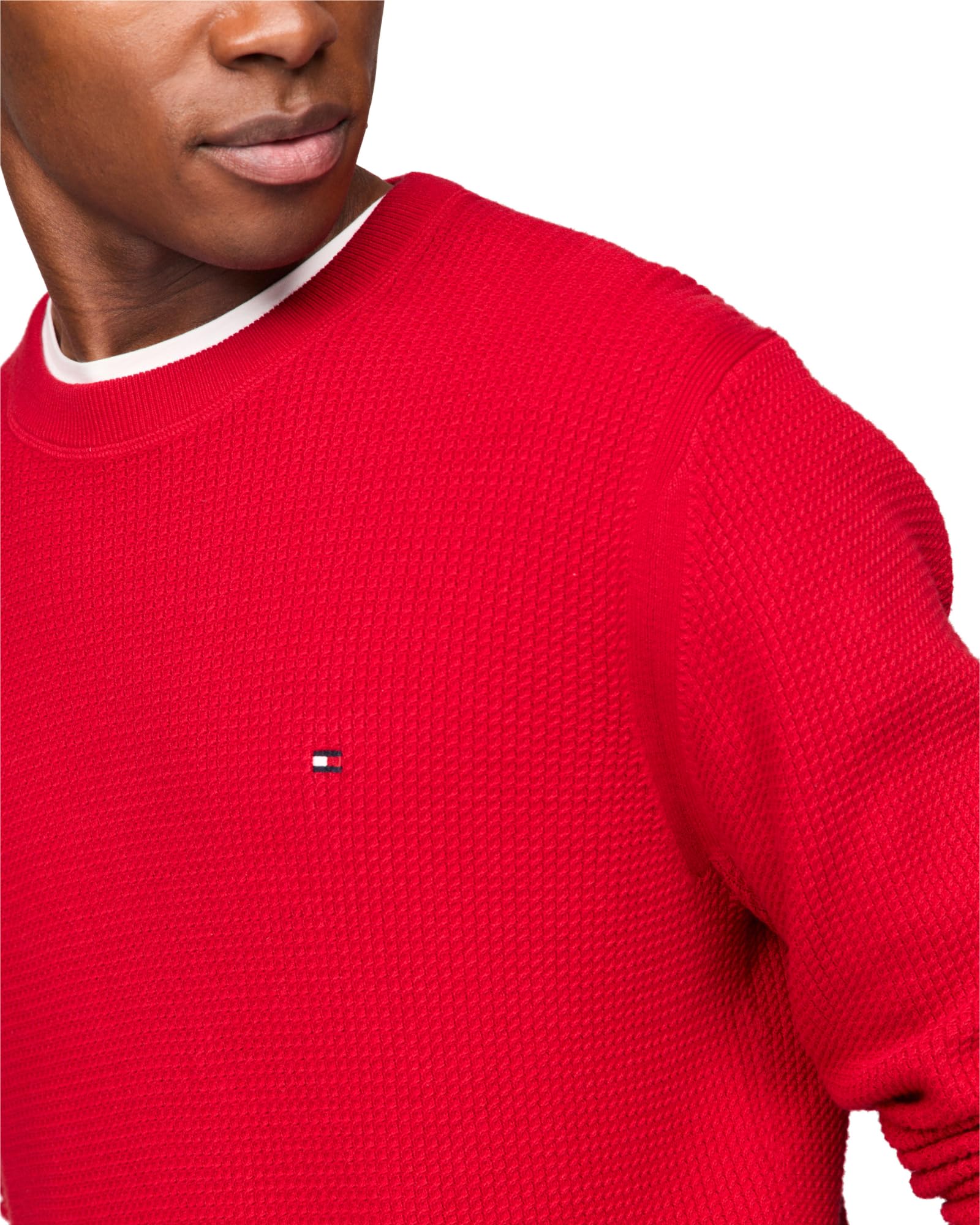 Foto 3 pulgar | Jersey Tommy Hilfiger Con Cuello Redondo Estructurado 9gg Para Hombre - Venta Internacional.
