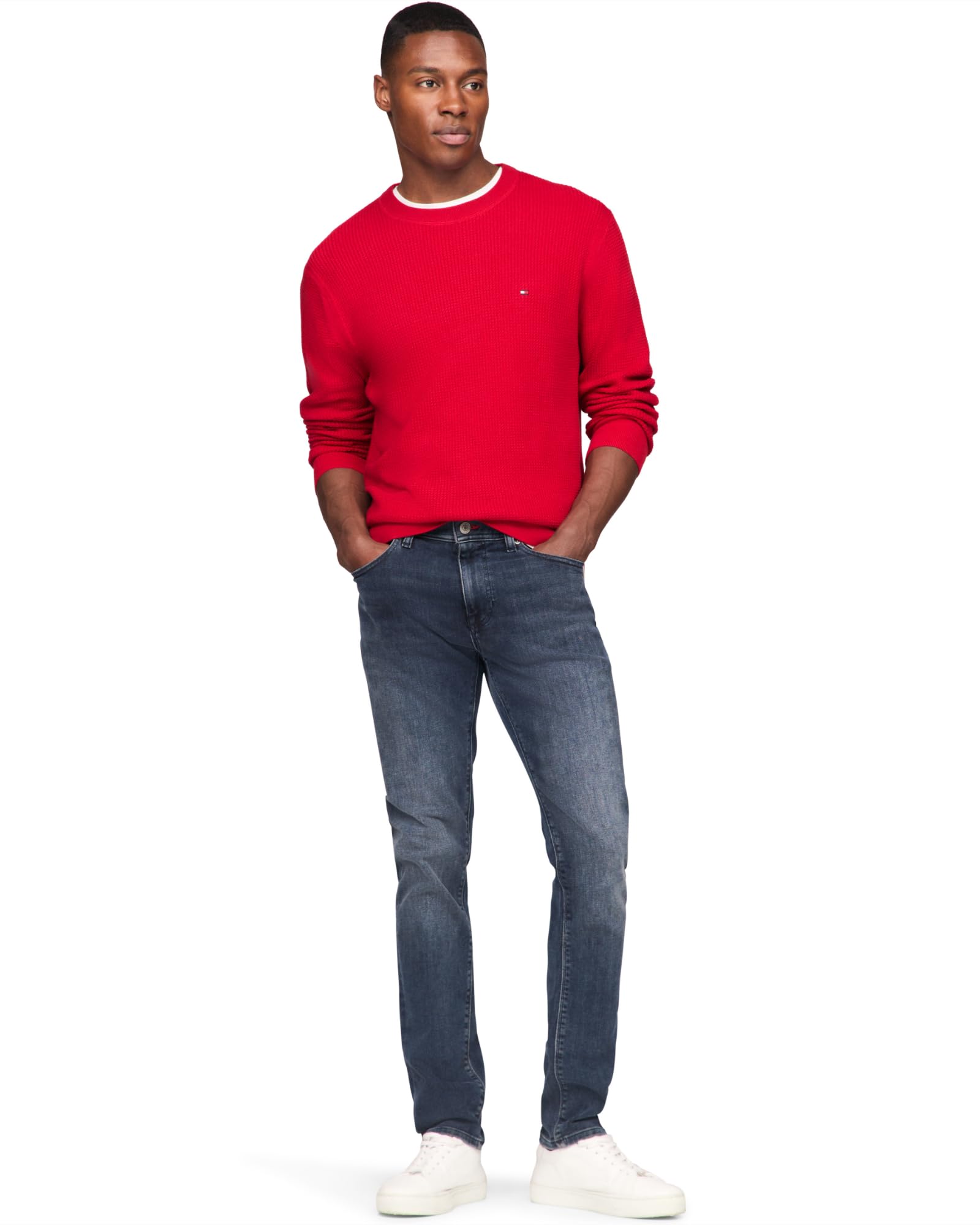 Foto 5 pulgar | Jersey Tommy Hilfiger Con Cuello Redondo Estructurado 9gg Para Hombre - Venta Internacional.