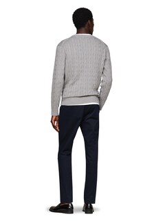 Foto 3 | Jersey Tommy Hilfiger Para Hombre, Algodón, Cuello Redondo, Gris - Venta Internacional.
