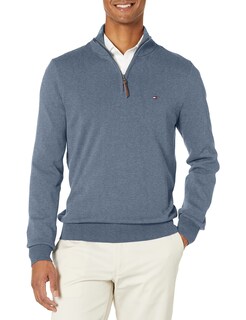Foto 1 | Jersey Tommy Hilfiger Azul de Algodón con Cremallera para Hombre - Venta Internacional