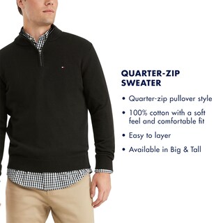 Foto 3 | Jersey Tommy Hilfiger Azul de Algodón con Cremallera para Hombre - Venta Internacional