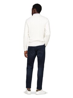 Foto 3 | Jersey Tommy Hilfiger Para Hombre, Algodón, Cuello Redondo, Color Marfil - Venta Internacional.