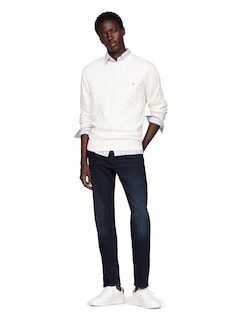 Foto 4 | Jersey Tommy Hilfiger Para Hombre, Algodón, Cuello Redondo, Color Marfil - Venta Internacional.